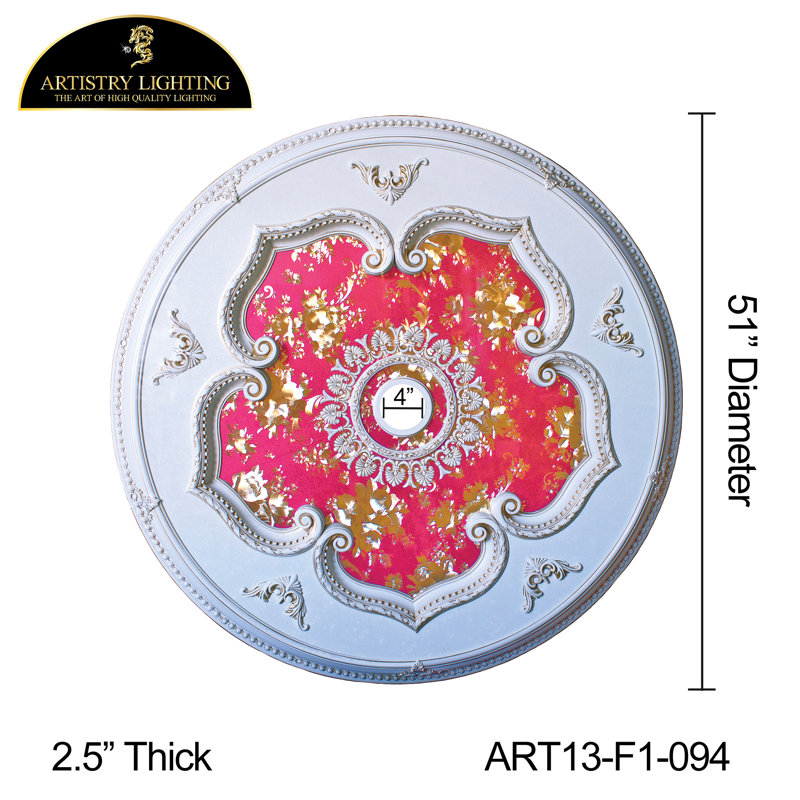 Médaillon rond de plafond blanc
