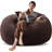 Bean Bag Chair, Memory Foam Filled, Large Beanbag Chairs For Adults And Teens, Soft Sofa With Removable Flannel Cover, Round Couch For Living Room Bedroom College Dorm-698306654-698306651