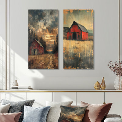 Reproduction murale en métal gris 2 pièces