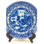 Assiette décorative en porcelaine bleue