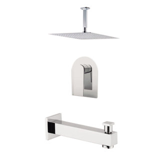 Robinet de baignoire et douche à contrôle de volume à double fonction à détourner avec soupape et garniture Havana