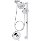 Kohler Purist Performance Showering Kit, 1.75 GPM Multifunction Showerhead and Handshower Package, Three Spray Settings