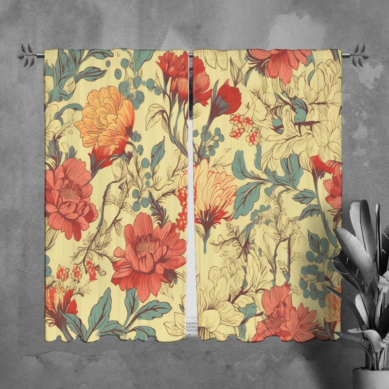 Kennya Room Darkening Curtain Pair, 20" W x 82" L