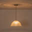 Vintage Large Single Light Dome-Shaped Striped Glass Pendant Light    -103073087