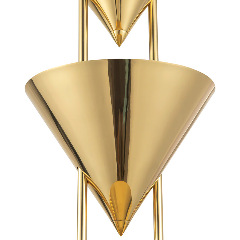 Versus 10-in Brass Pendant, Brass, 10