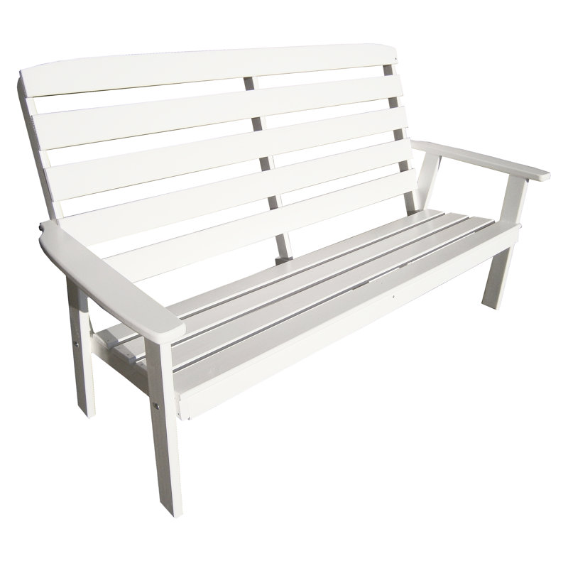 Gallegos Wood Tete-a-Tete Bench, White