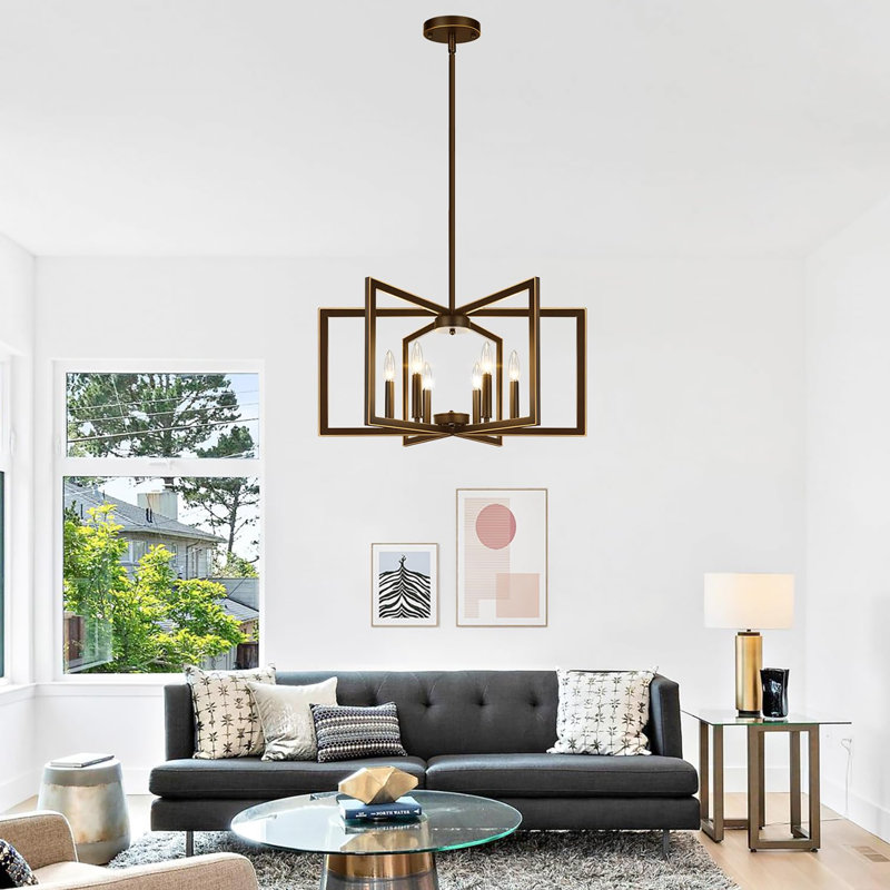 Luminaire suspendu industriel en métal, Bronze huilé, bronze