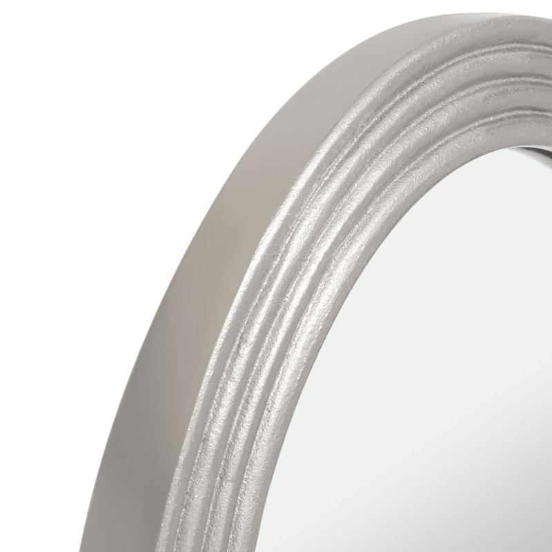 Metal Flat Wall Mirror, Silver