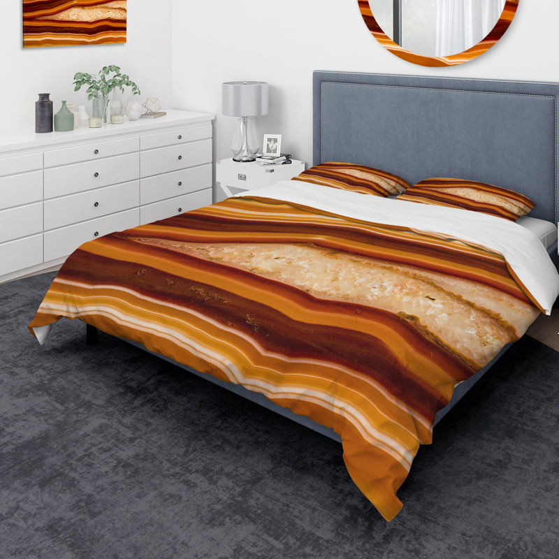 Ensemble de housse de couette designart geode chrystal, Housse de couette très grand + 2 taies décoratives