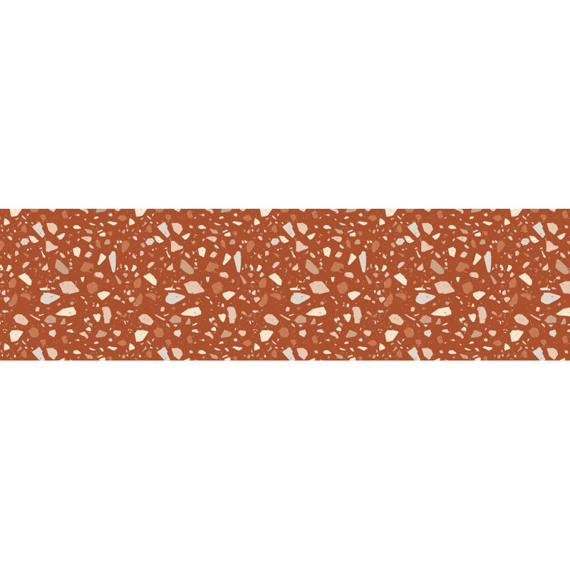 Rovshan Vinyl Machine Printed Area Rug, Rectangle 2'7.5" x 9'10.1"