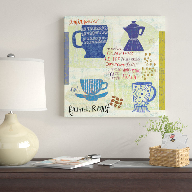 Modern Cafe IV by Cheryl Warrick - No Frame Print on Canvas, 51cm H x 51cm W x 3.8cm D