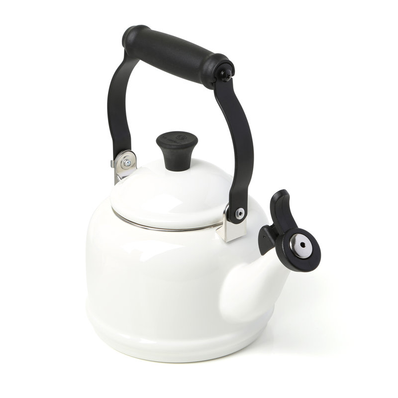 Le Creuset Enamel on Steel 1.25 Qt Demi Teakettle, White