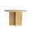 White Oak Veneer Round Pedestal Dining Table