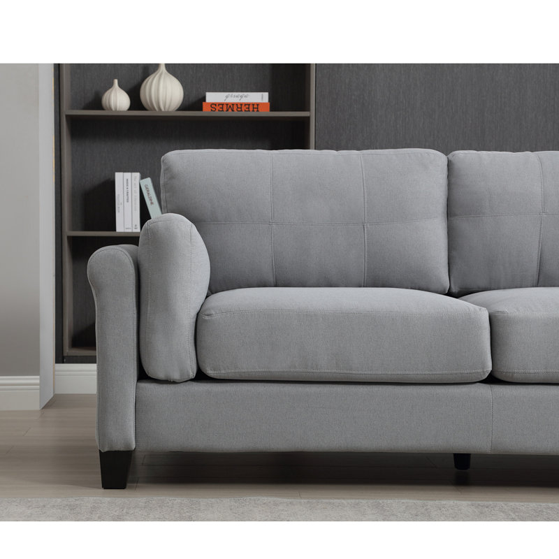 Canapé Amelien, Gris, H 34 po x l 79 po x P 34,5 po