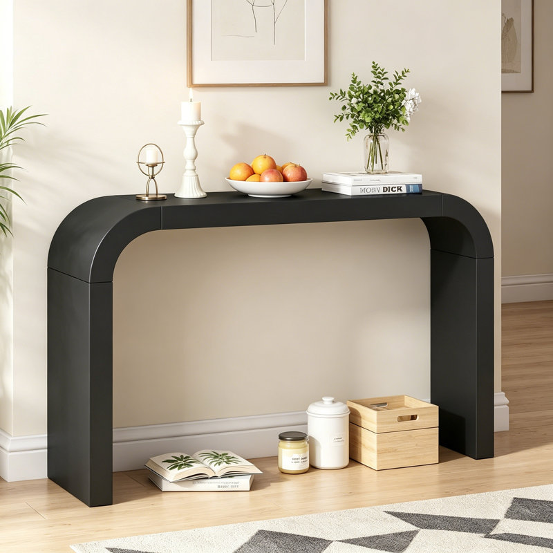 Console moderne avec pieds robustes, Black