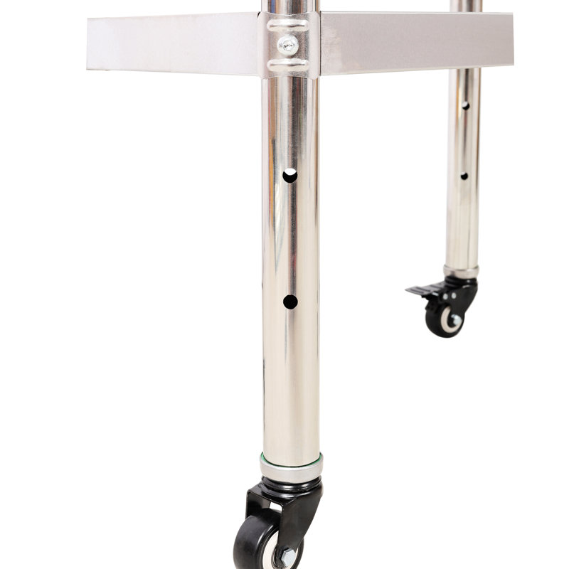 24 x 15 35-1 / 2 pouces, acier inoxydable, table de travail robuste, charge de 440 lb, 4, dosseret, tablette inférieure réglable, restaurant, hôtel, table de préparation en acier pour la lessive avec dosseret et pour la cuisine