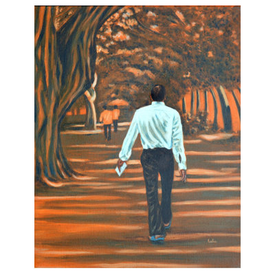 Promenade dans les bois - peinture acrylique | Acrylique sur toile | Par Usha Shantharam