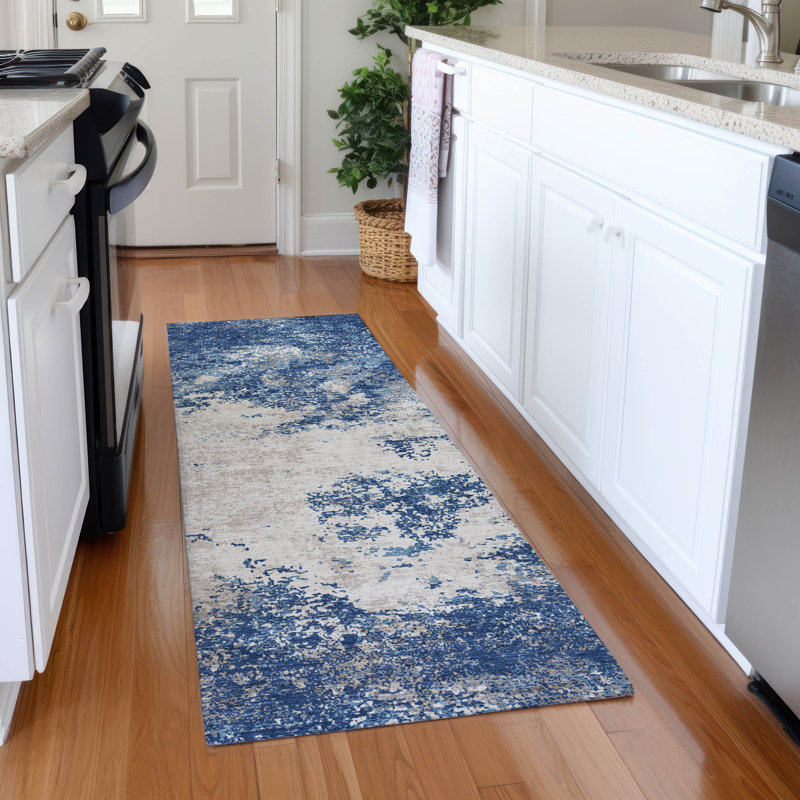 Premium Machine Washable Birchview AMF1027 Modern Rug, Runner 2'3" x 7'6"