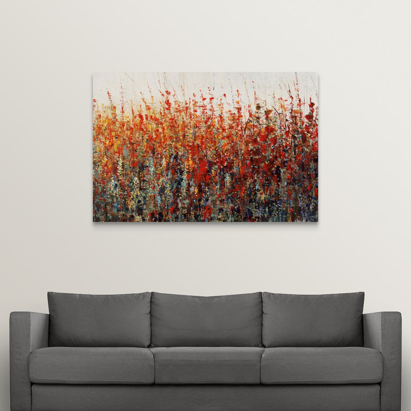 Anki «Crimson Evening» par Anki - reproduction, H 32 po x l 48 po x P 1,5 po, Toile