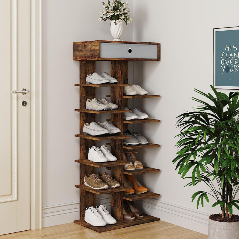 Negaunee 12 Pair Shoe Rack