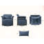 Fauteuil pivotant bleu Aurianna