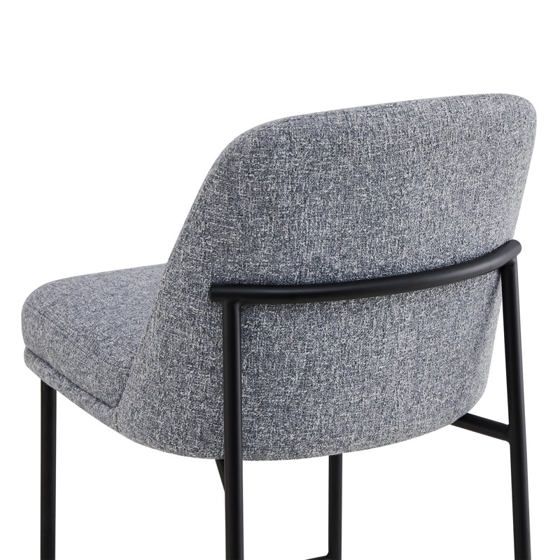 Tabouret de comptoir 27 po Angelick, Gris, Noir