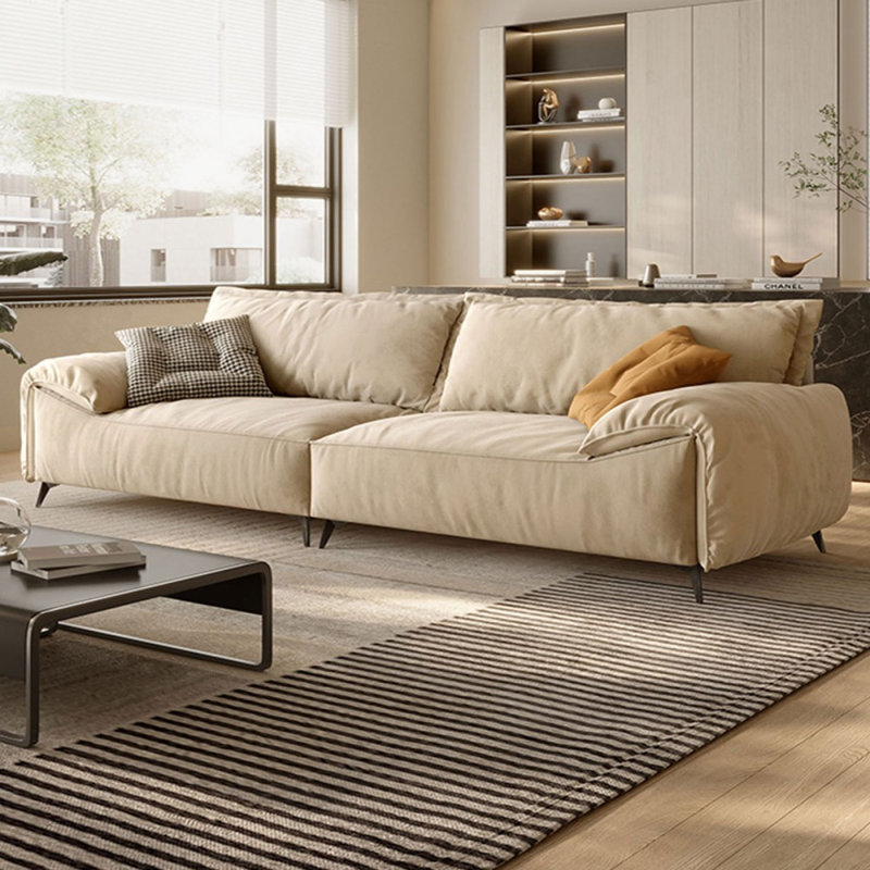 Coussin modulaire 100% polyester kaki clair, H 35,04 po x l 110,24 po x P 43,31 po, 4