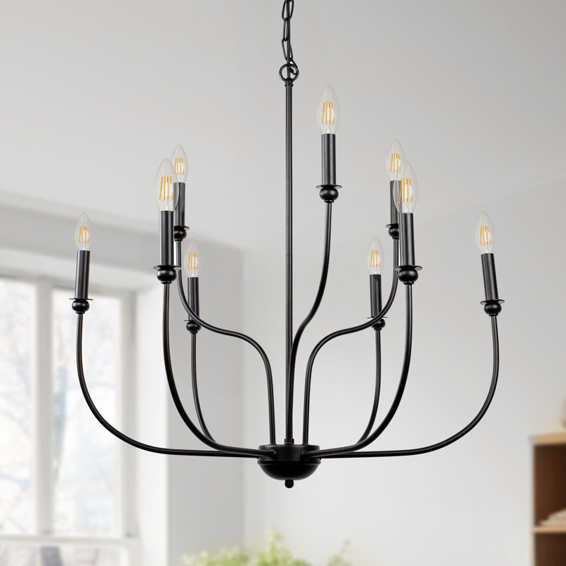 Lustre classique / traditionnel à 9 lumières de style bougie Snowcreek