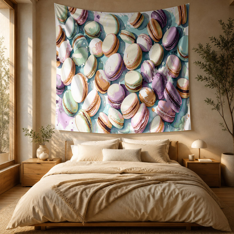 Tapisserie murale Desserts Macarons, 51 po x 60 po