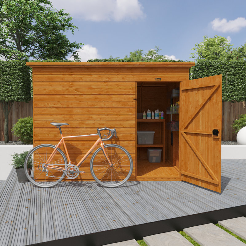 Tiger Shiplap Pent Wooden Shed, 9ft. W x 6ft. D
