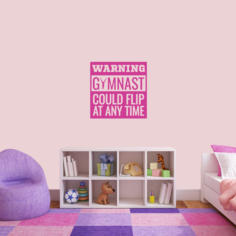 Décalcomanie murale gymnast warning Higginson, Rose vif