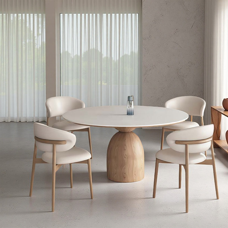 Round Rock Slab Table Top, Lounge Table and Chair Set