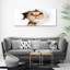 Cat In The Hole - No Frame Print on Canvas