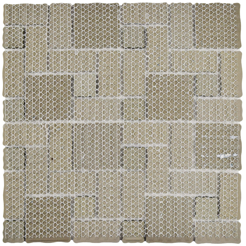 Academy Random Sized Straight Edge Porcelain Versailles Mosaic Wall & Floor Tile, Black/White