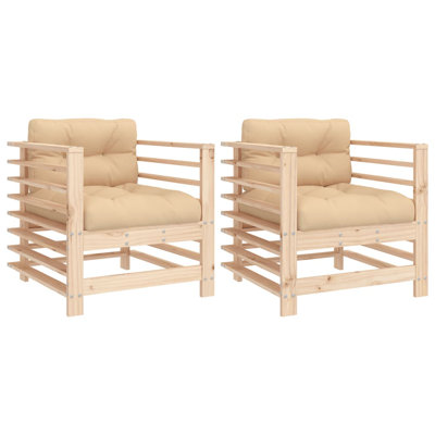 Chaise de patio avec coussins Sawiki