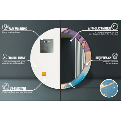Huldar Glass Flat Wall Mirror