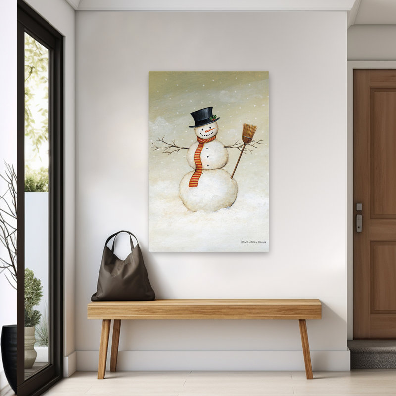 Pont des bonhommes de neige, art populaire de Noël, H 60 po x l 40 po