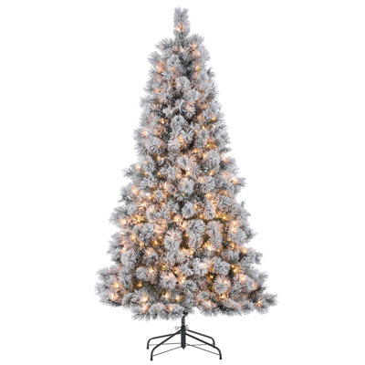 Lighted Artificial Pine Christmas Tree
