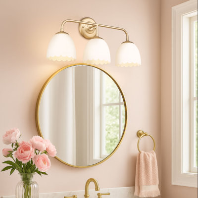 Lucht 3-Light Vanity Light with Opal Glass