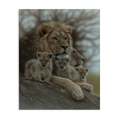 Family Man Lion Cubs Canvas, design by Collin Bogle