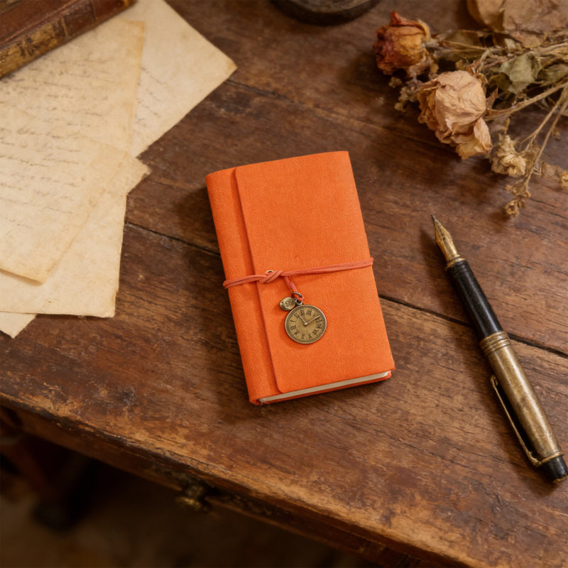 Cahier à reliure à feuilles mobiles, Orange