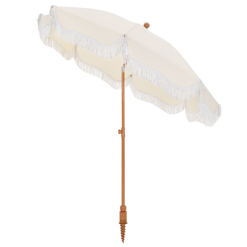 Parasol d'extérieur Sharniece, Crème, crème