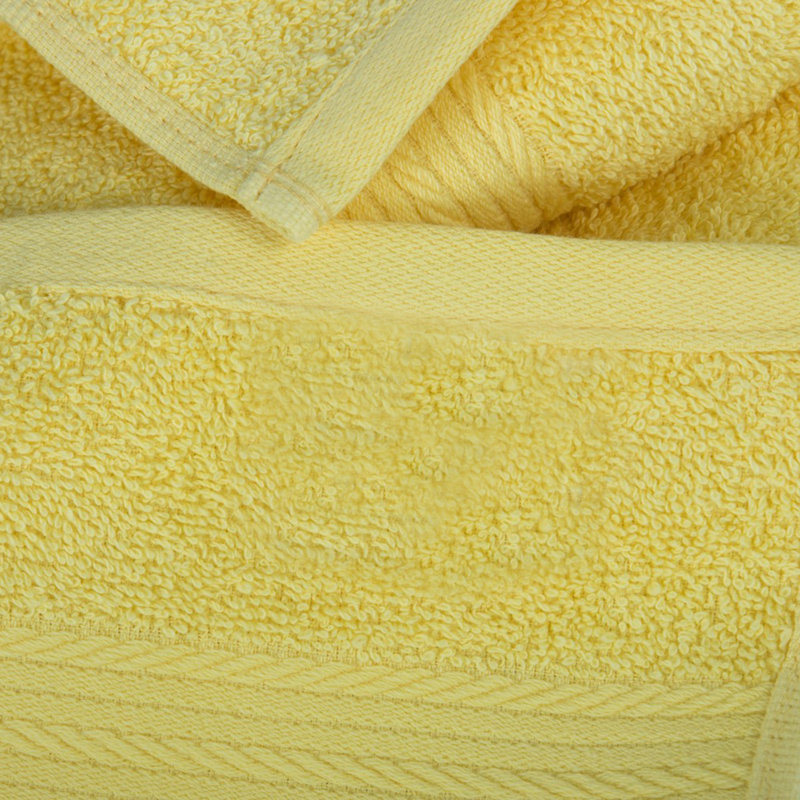 Ensemble de serviettes 100% coton doux et épais Como, Jaune, Ensemble 6 serviettes de bain