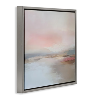 Cadre flottant Mute Landscape Distant Horizon, design par Petal Prints Design