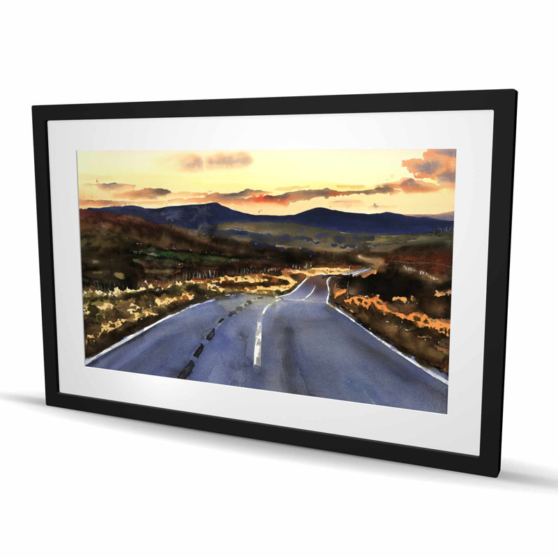 Sur la route de l'Écosse - Montagnes, impression encadrée