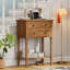 Console étroite Everleigh Classic avec trois tiroirs de rangement et une tablette de présentation inférieure