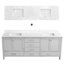 Meuble-lavabo autoportant avec cadre double en bois massif 84 po-671296733-671296734