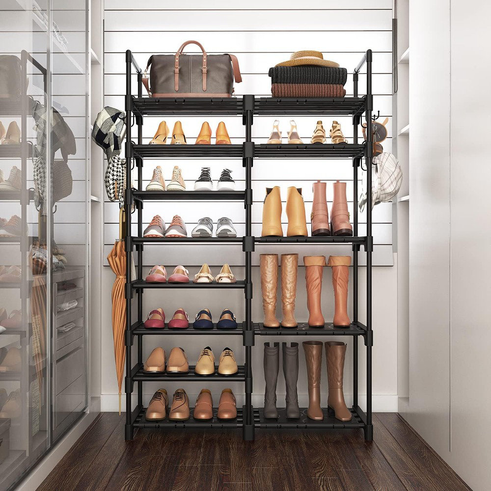 Rebrilliant ROJASOP Shoe Rack Organizer 8 Tier Metal Shoe Rack For