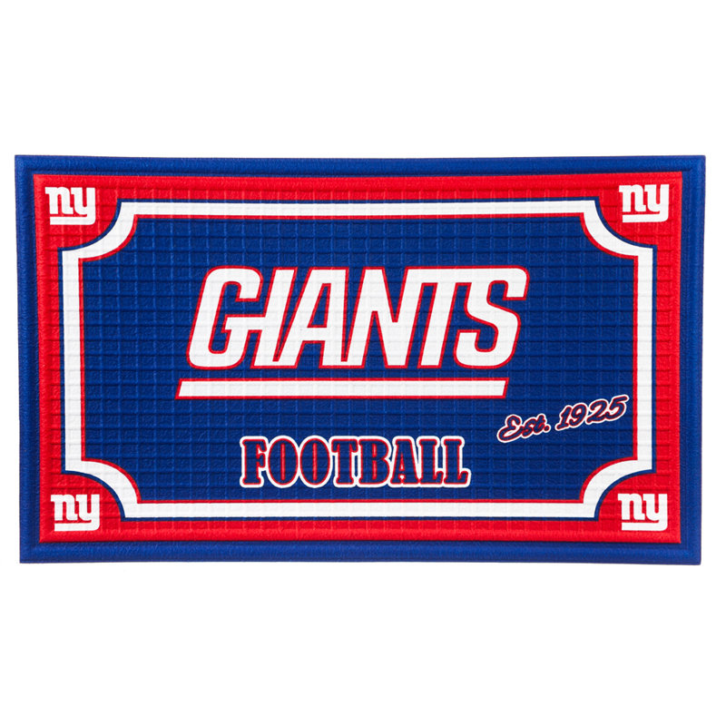 NFL Embossed 30 in. x 18 in. Indoor/Outdoor Mat, New York Giants