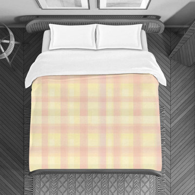 Housse de couette à carreaux